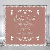 Aperturee - Aperturee Fresh Floral Lace Edges Custom Baby Shower Backdrop